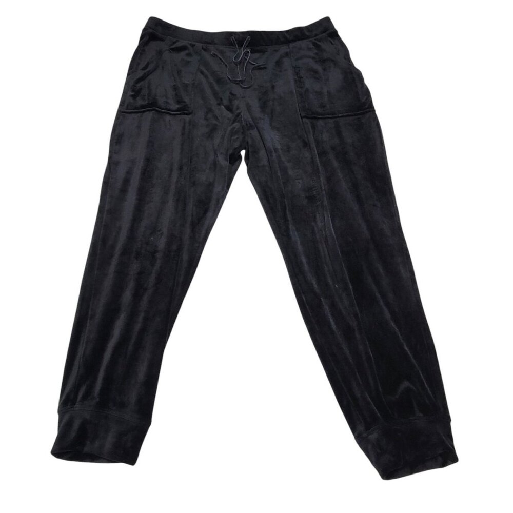 House Of Harlow 1960 Women Black Nicole Richie Velvet Jogger Pants Size 1X